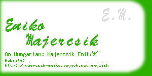 eniko majercsik business card